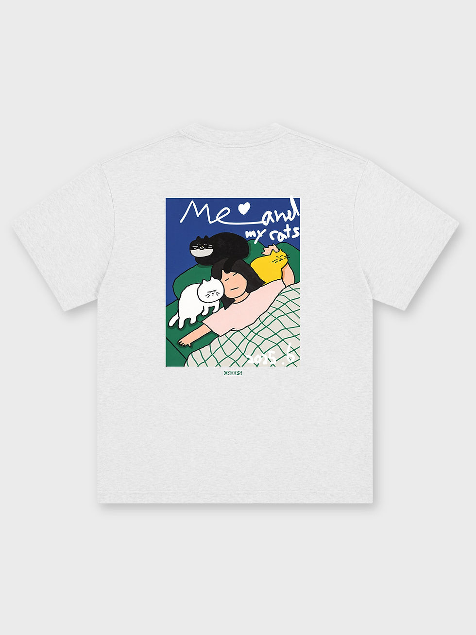 縮圖：CREEPS / ME AND MY CATS OVERSIZED PRINTED TEE