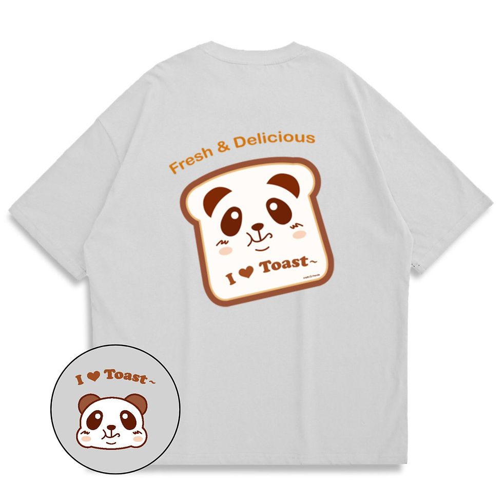 【Mr.Q Panda】Fresh and Delicious Oversized Printed T-shirt