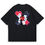 縮圖：【Niu Niu】Poker Hearts Oversized Printed T-shirt with Embroidered Logo