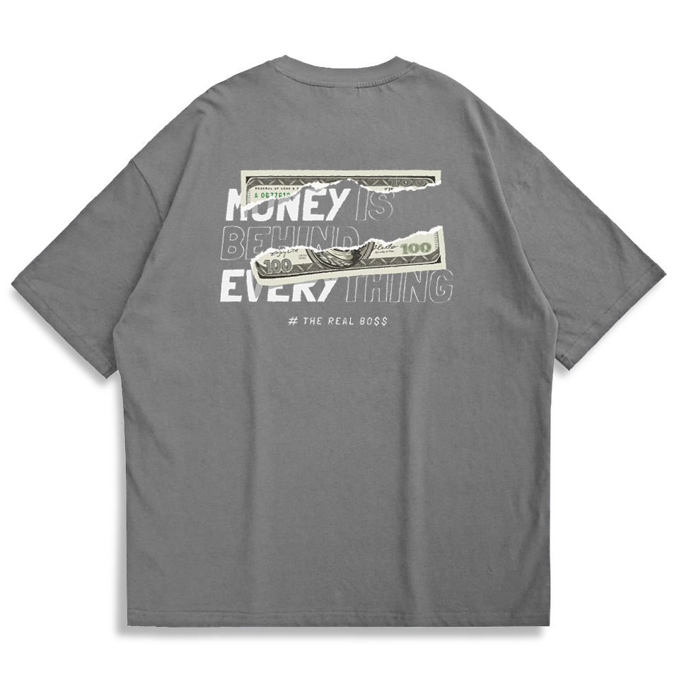 縮圖：【Creeps Original】Money is Behind Everything Oversized Half-sleeve T-shirt