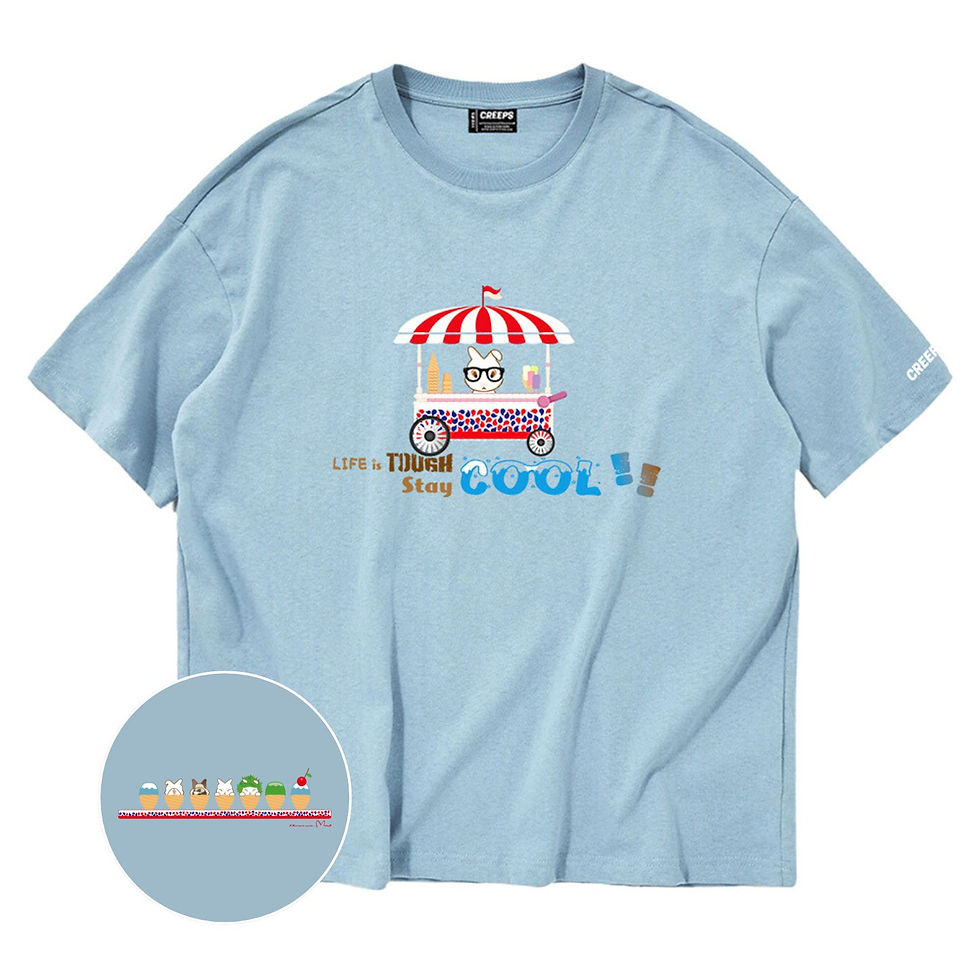 【A Moment With...】Ice Cream Oversized Printed T-shirt