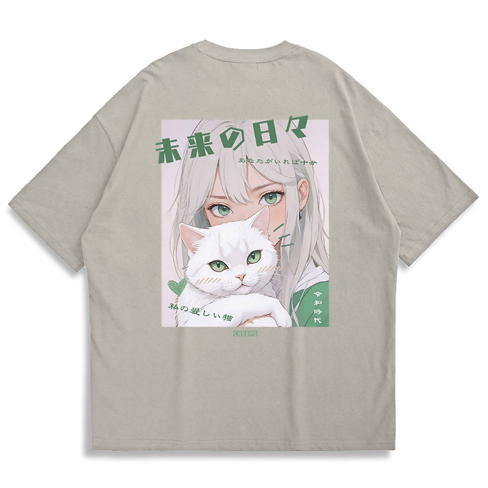 縮圖：【Creeps Original】Silver Girl Oversized Printed T-shirt