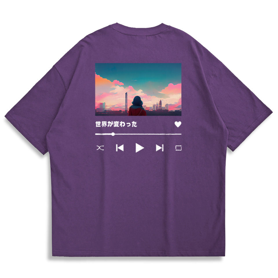縮圖：【Creeps Original】World Has Changed Oversized Printed T-shirt