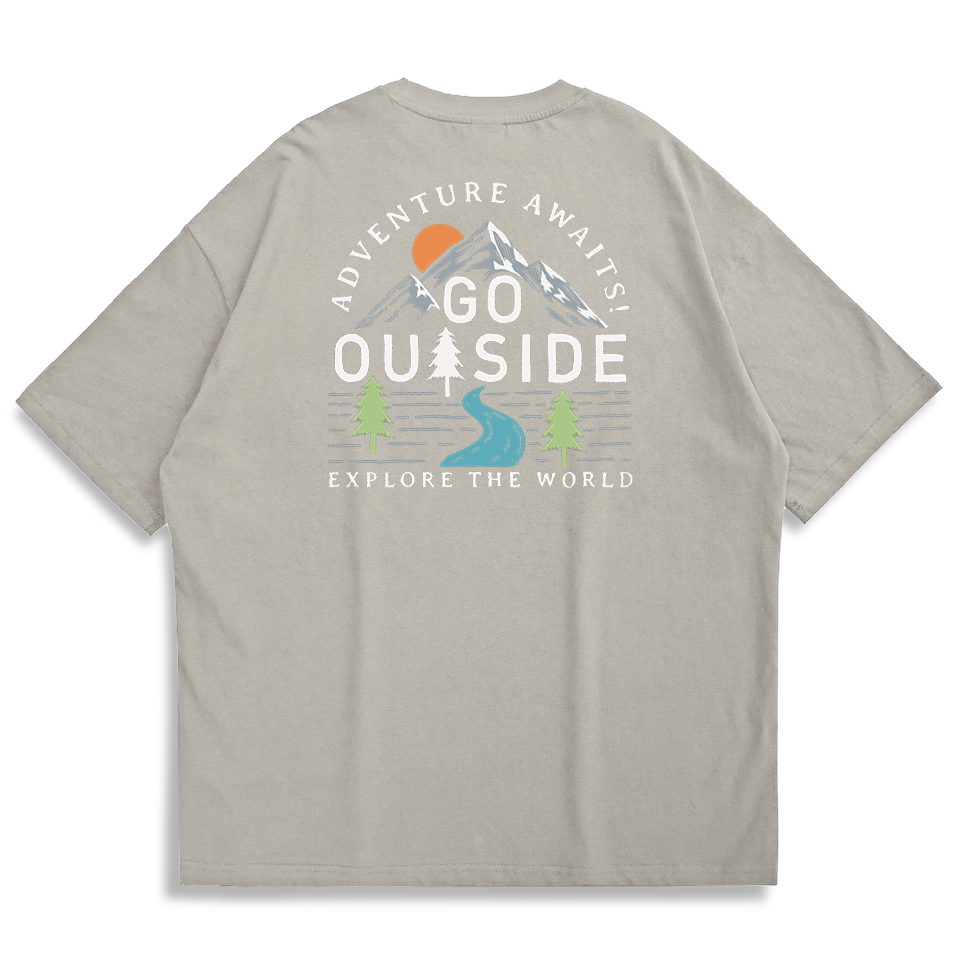 縮圖：【Creeps Original】Adventure Awaits Oversized Printed T-shirt