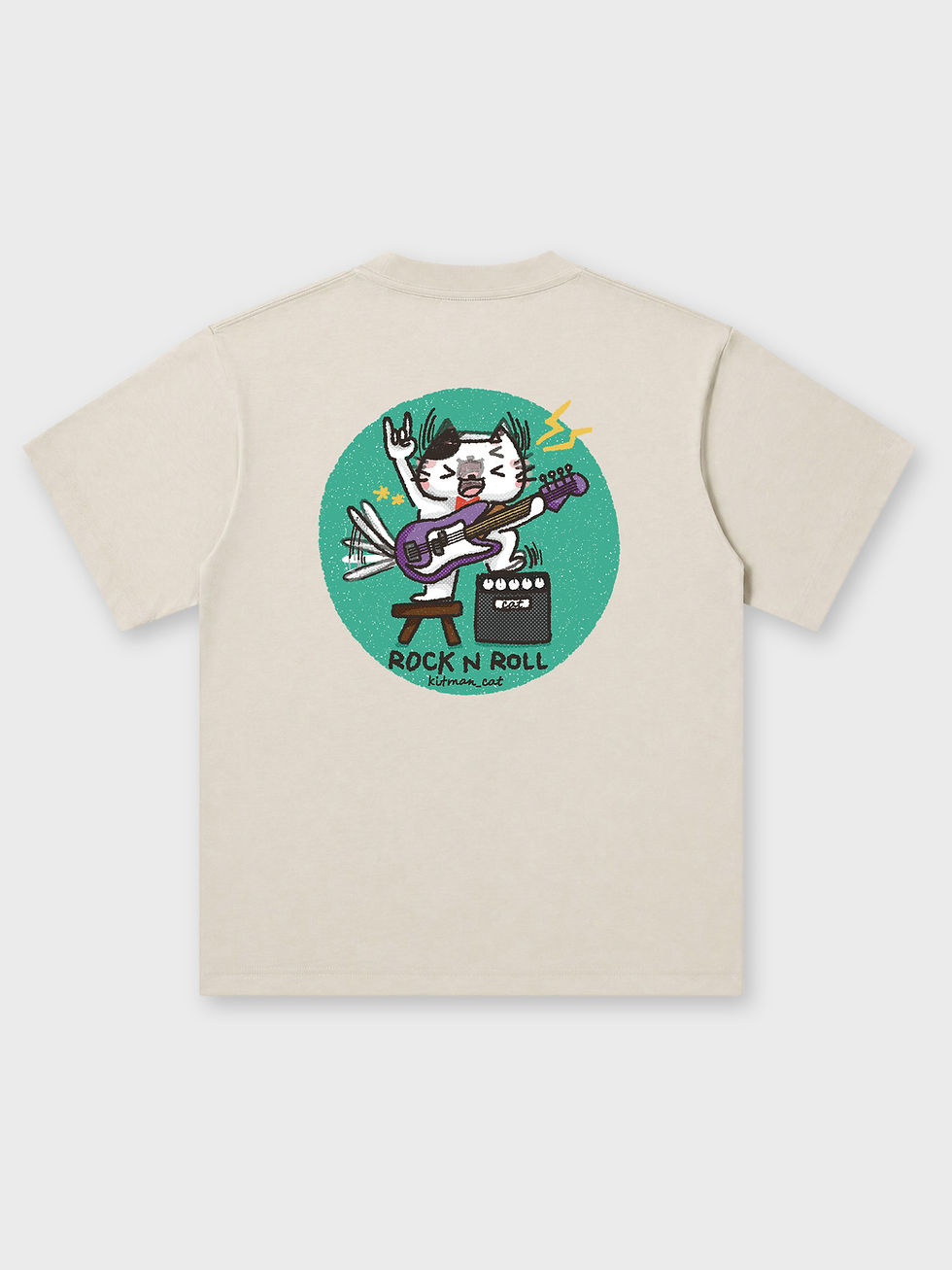 縮圖：KITMAN CAT / ROCK N ROLL OVERSIZED PRINTED TEE