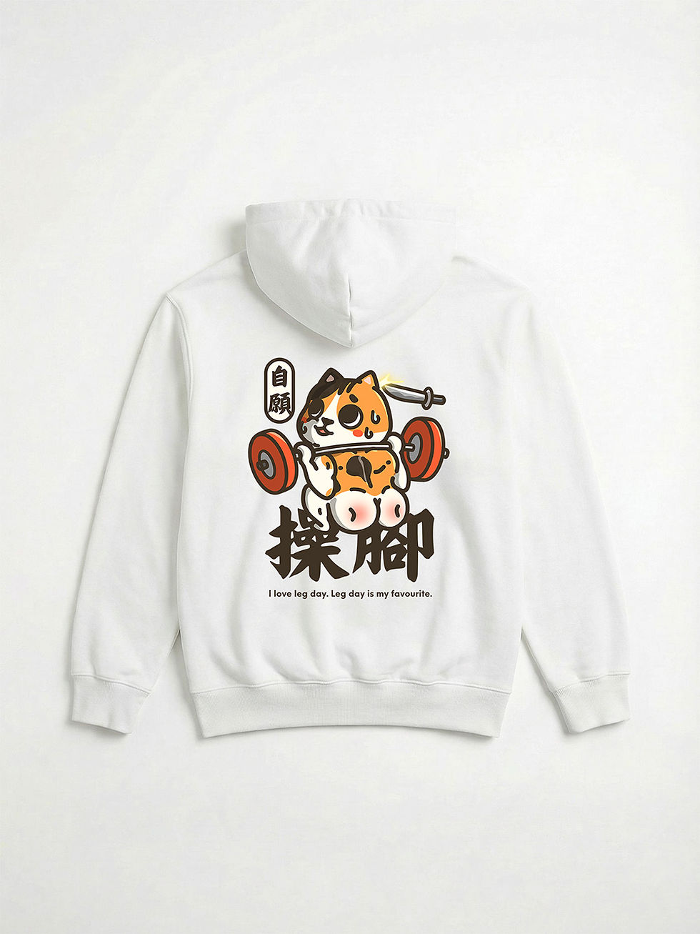 縮圖：MUSCLE BUDDIES / LEG DAY CAT HEAVYWEIGHT PIQUE HOODIE 420G