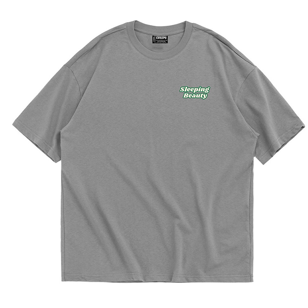 縮圖：【Creeps Original】Sleeping Beauty Cat Oversized Printed T-shirt