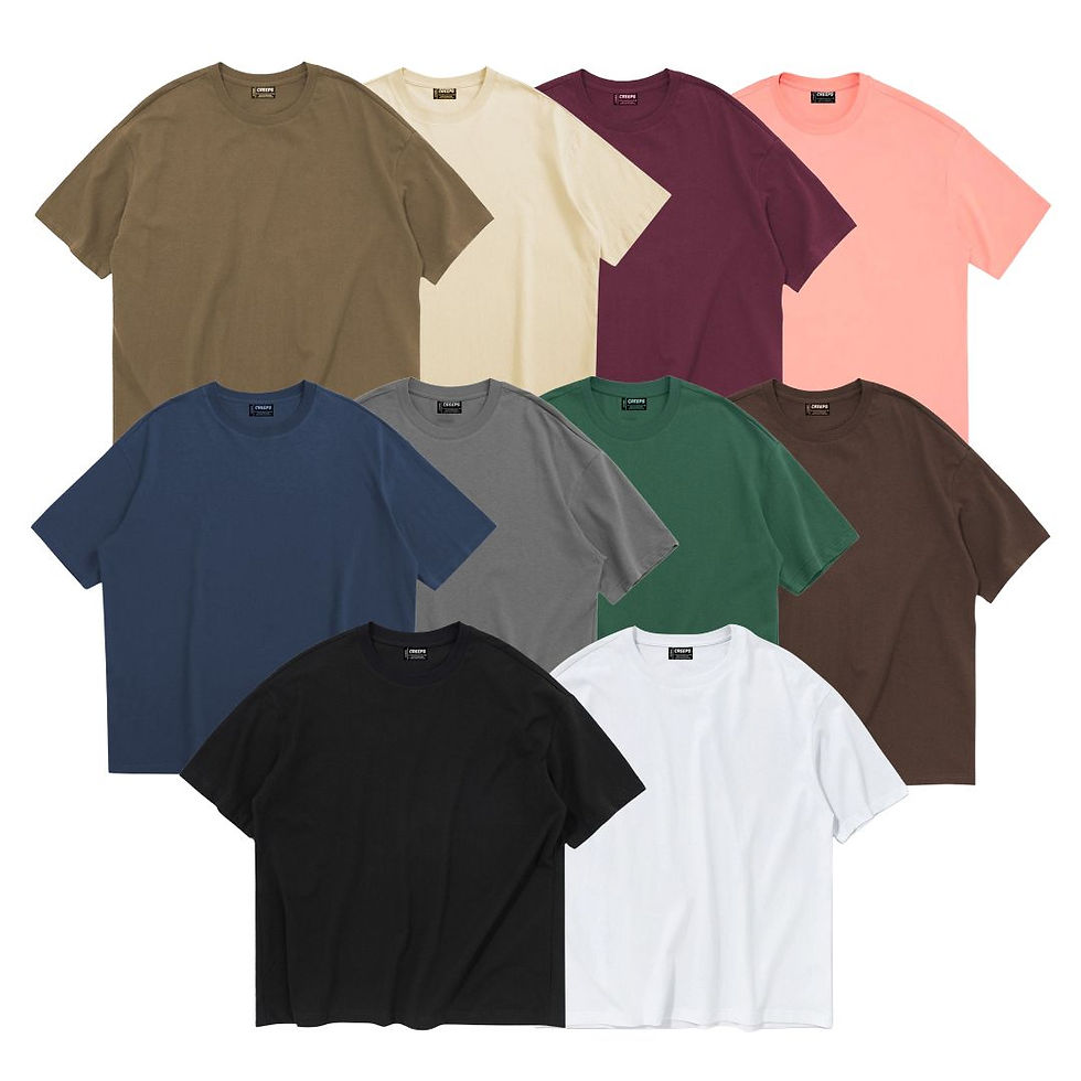 【Creeps Original】Heavyweight Oversized Blank Cotton Tee 260g