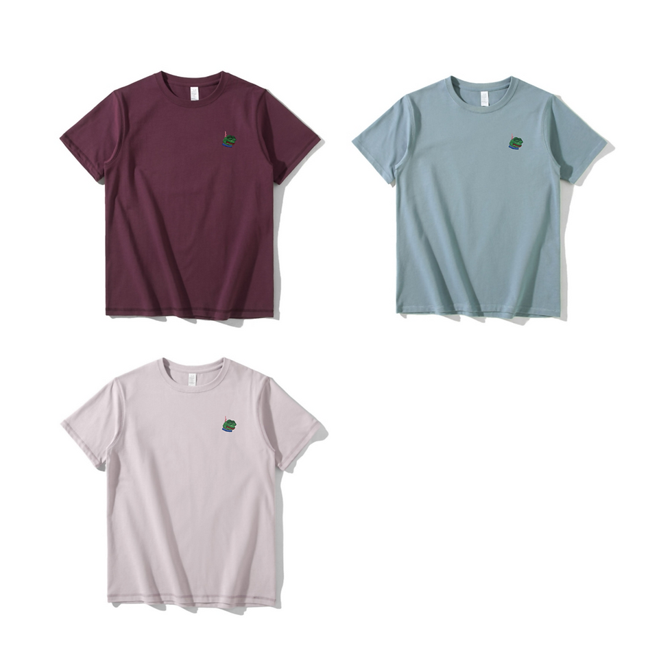 縮圖：Pepe the Frog HONEY Embroidery Logo T-shirt【重磅270g | 可加字】