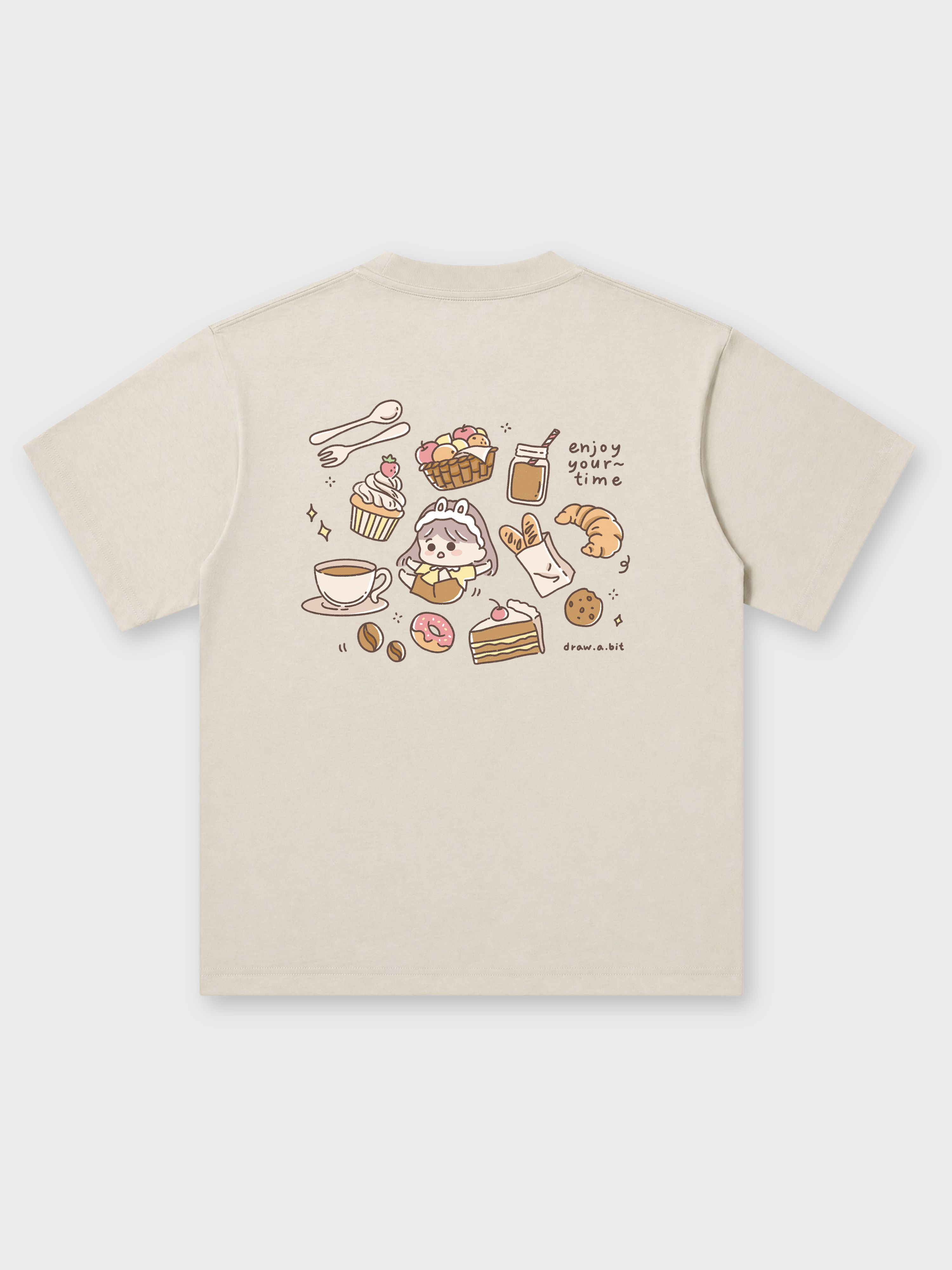 Draw.a.Bit / EAT WITH 兔姊 VER.2 OVERSIZED PRINTED TEE