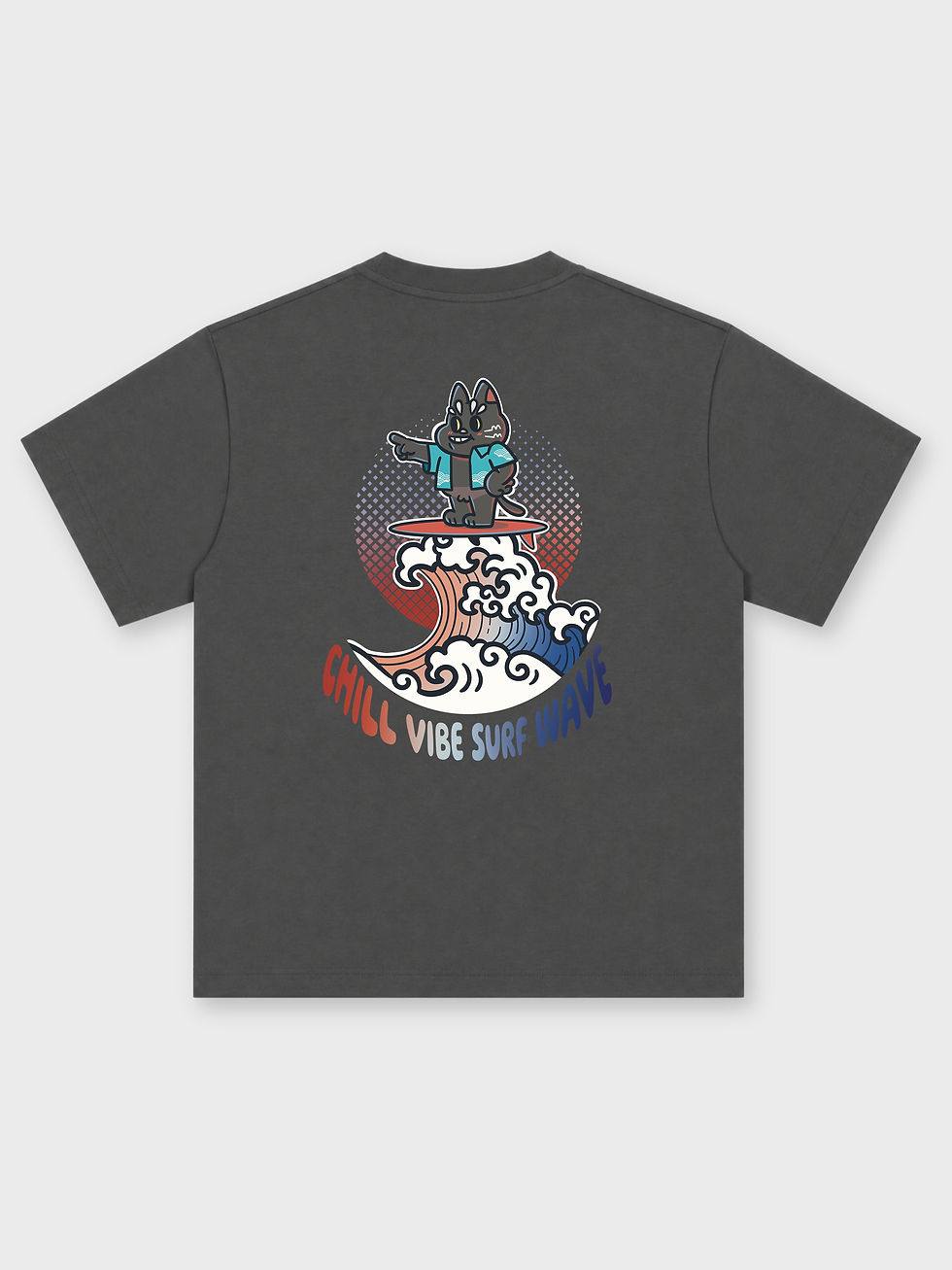 縮圖：CHILL BRO / CHILL VIBE SURF WAVE OVERSIZED PRINTED TEE
