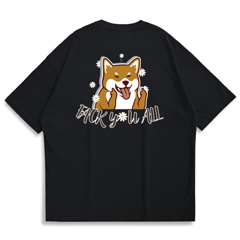 【Creeps Original】Fack You All Oversized Printed T-shirt