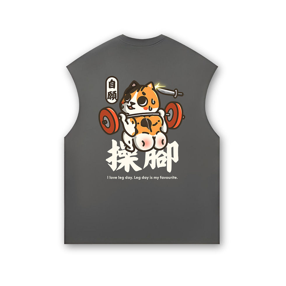 縮圖：【Muscle Buddies】Leg Day Cat Heavyweight Tank 270g