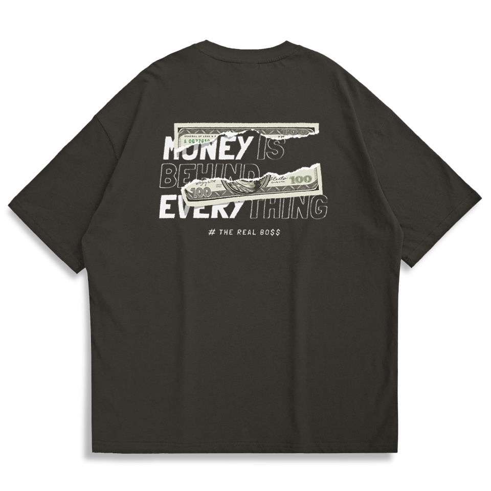 縮圖：【Creeps Original】Money is Behind Everything Oversized Half-sleeve T-shirt