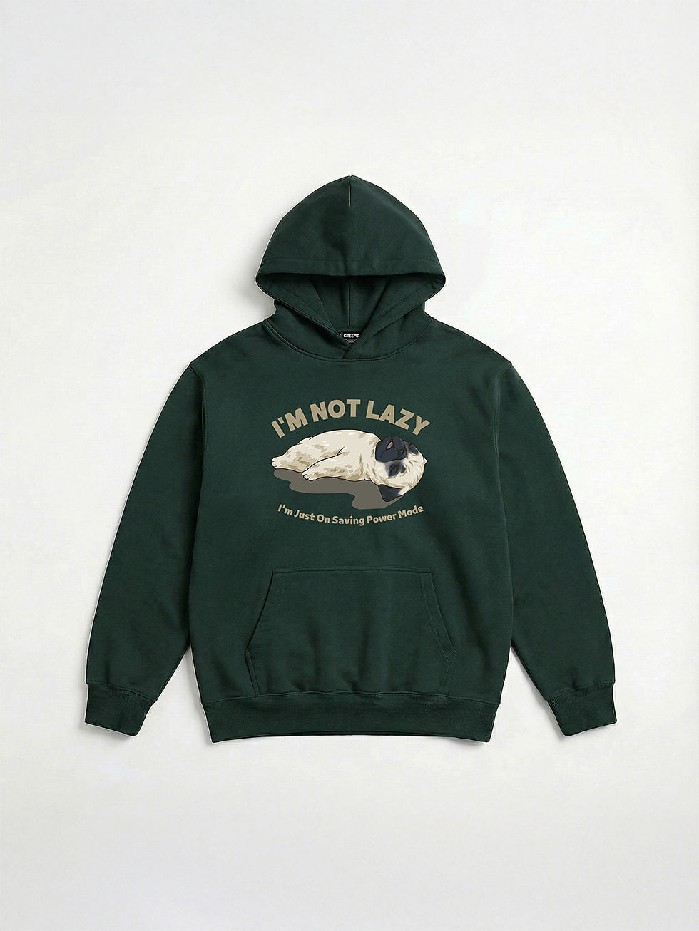 縮圖：CREEPS / I'M NOT LAZY PUG HEAVYWEIGHT PIQUE HOODIE 420G