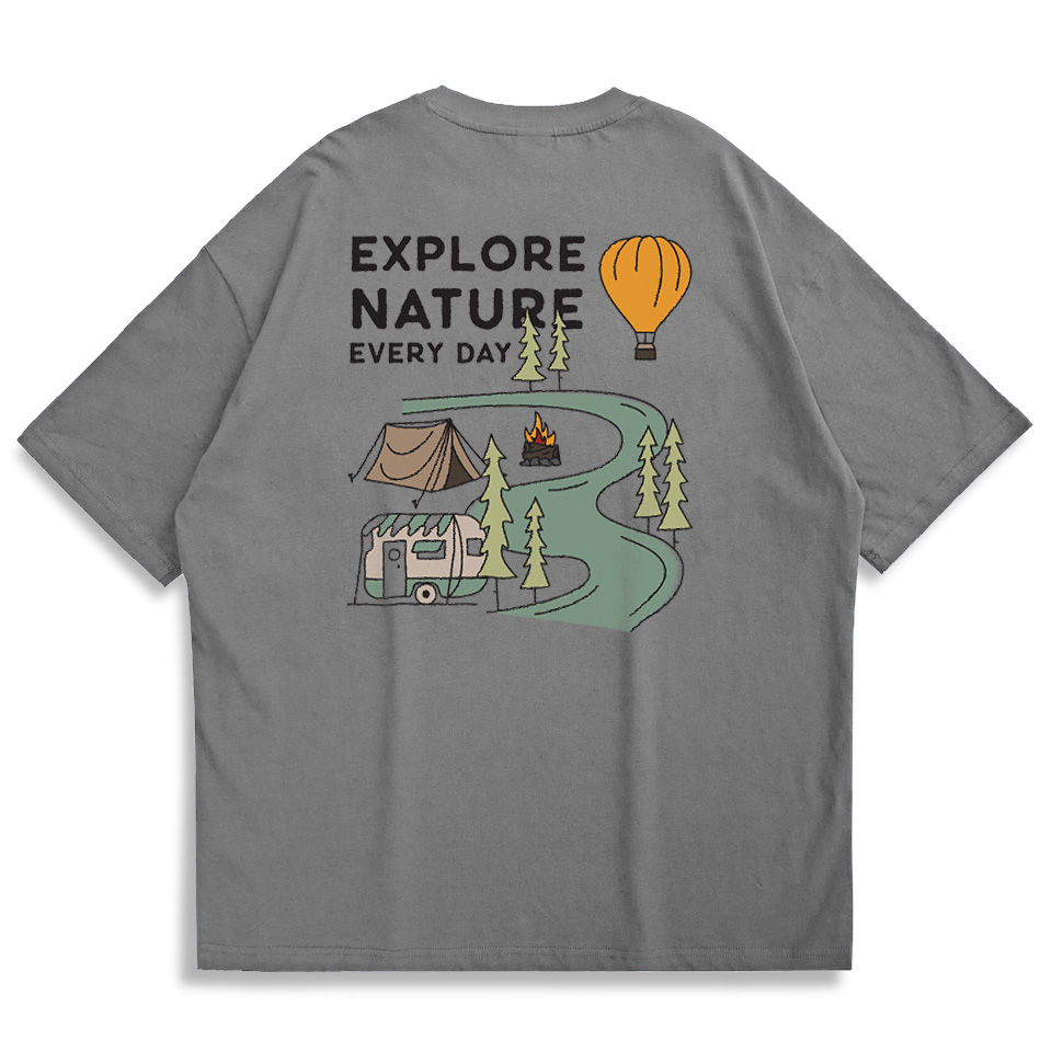 縮圖：【Creeps Original】Explore Nature Oversized Printed T-shirt