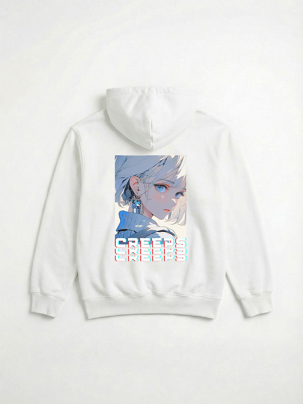 縮圖：CREEPS / ART GIRL SILVER HEAVYWEIGHT PIQUE HOODIE 420G