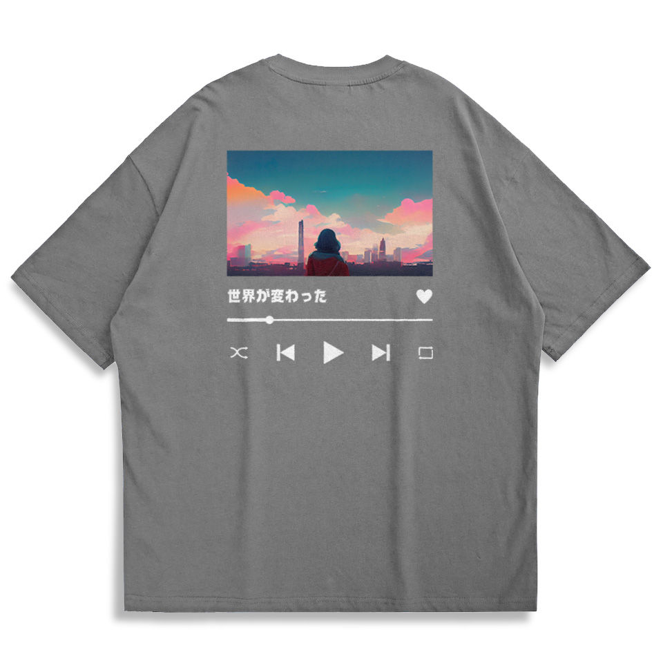 縮圖：【Creeps Original】World Has Changed Oversized Printed T-shirt
