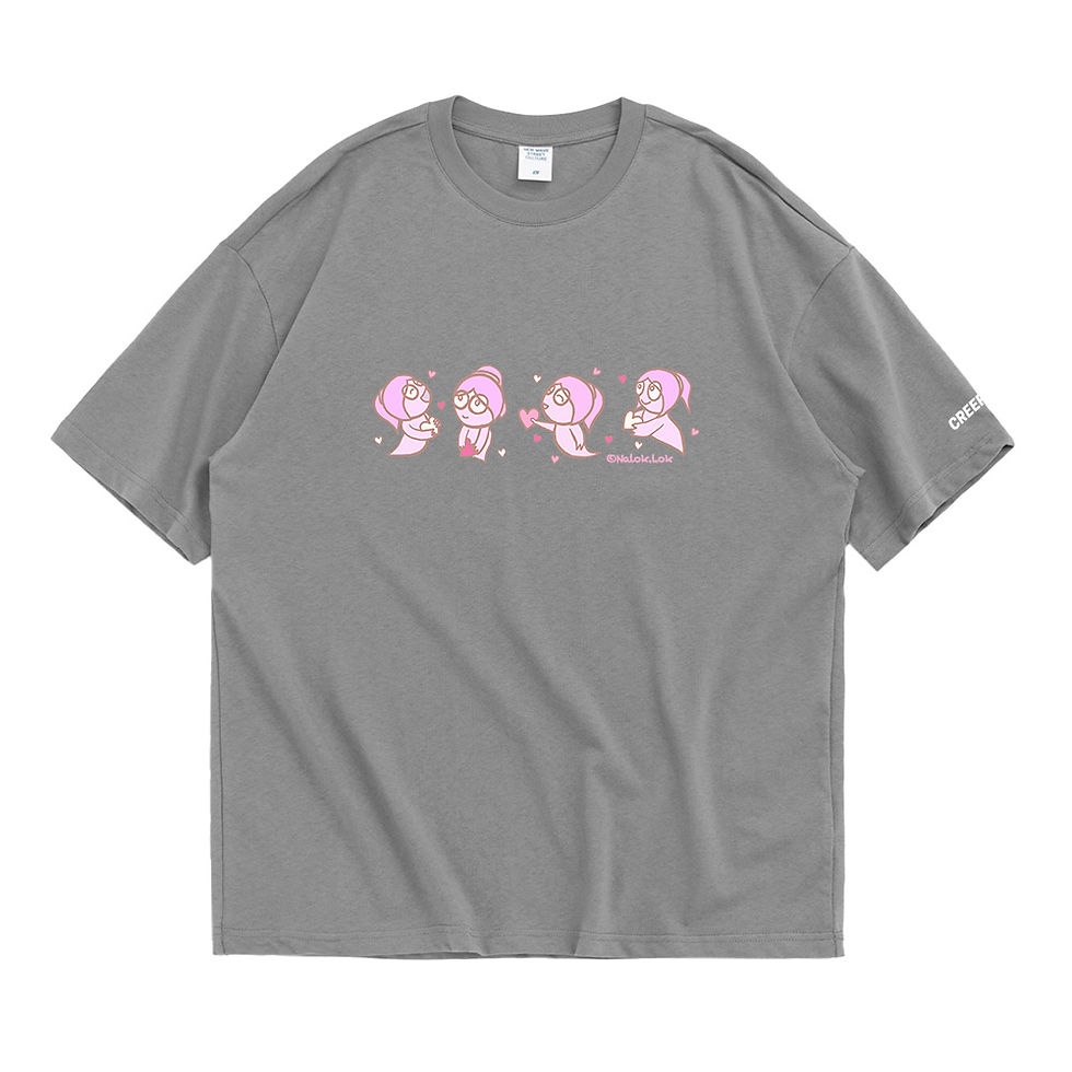 縮圖：【Nalok.lok】The Girl Oversized Printed T-shirt