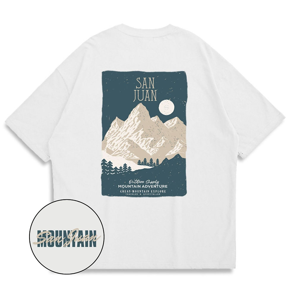 【Creeps Original】Mountain San Juan Oversized Printed T-shirt