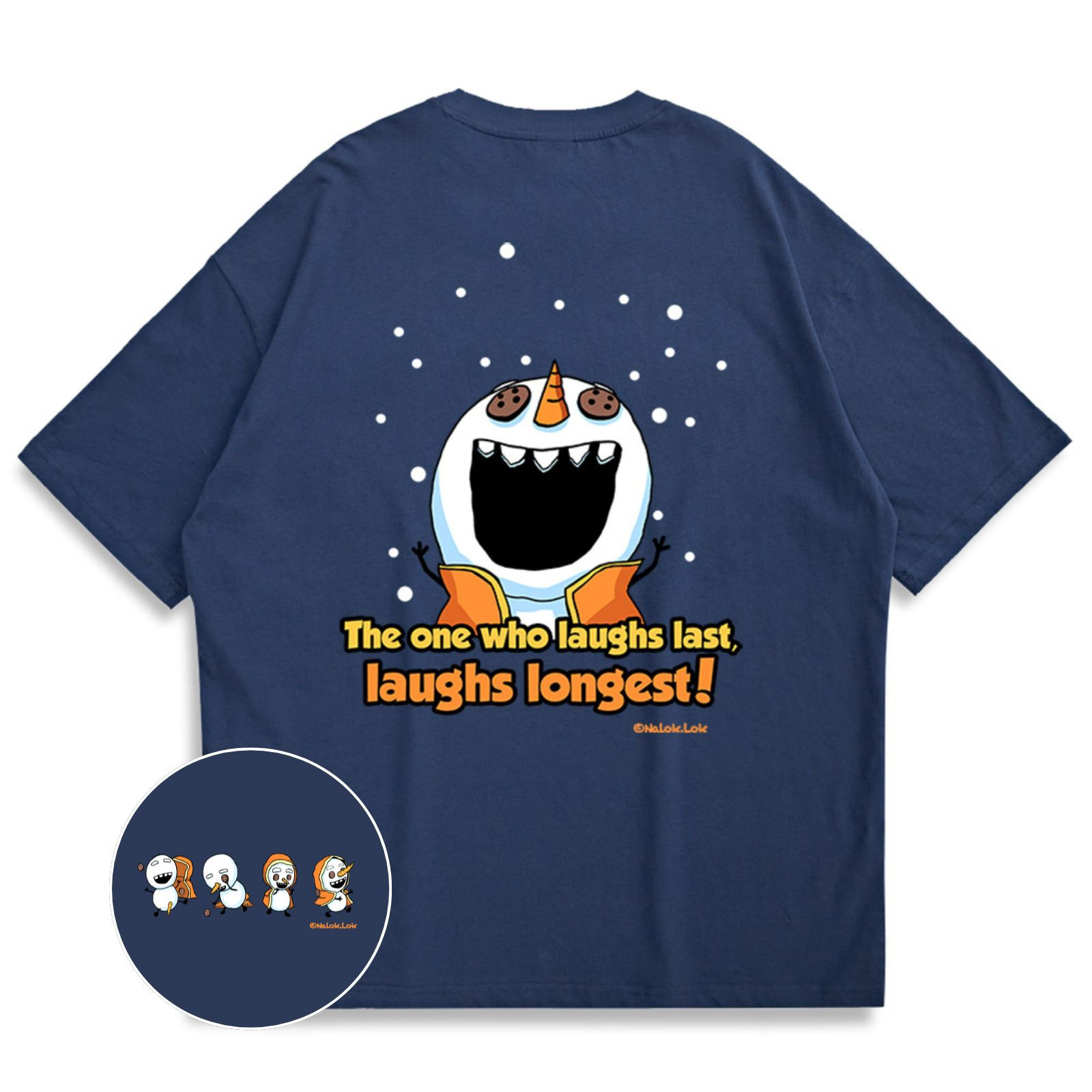 【Nalok.lok】Snowman Oversized Printed T-shirt