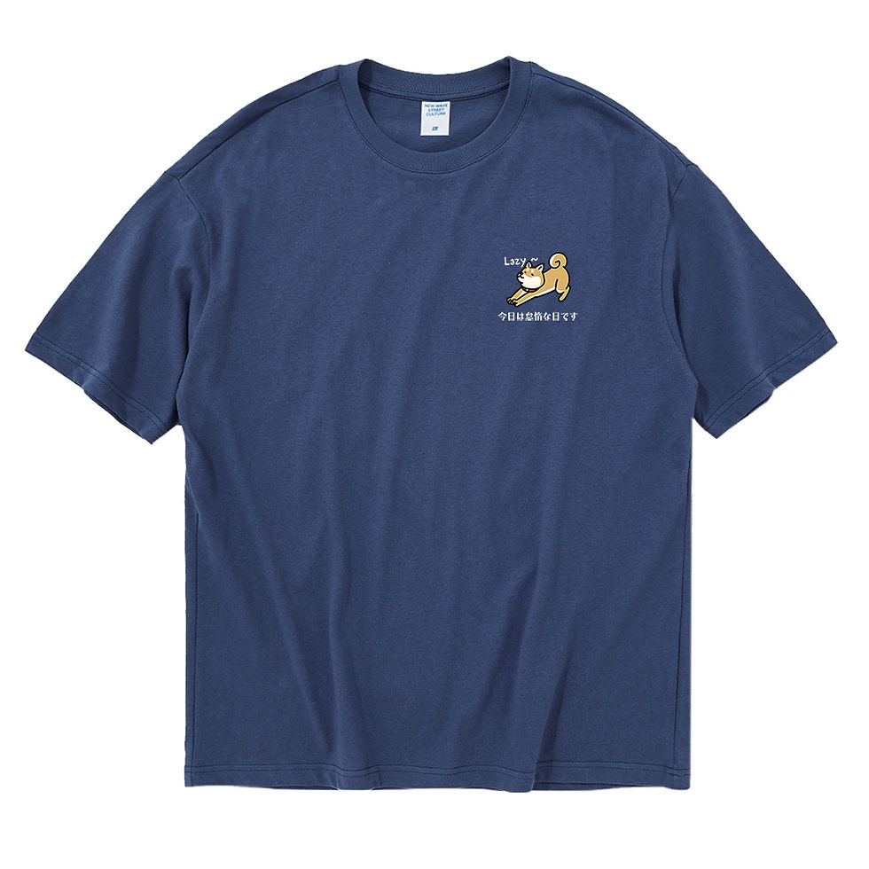 縮圖：【Creeps Original】Lazy Shiba Oversized Printed Logo T-shirt