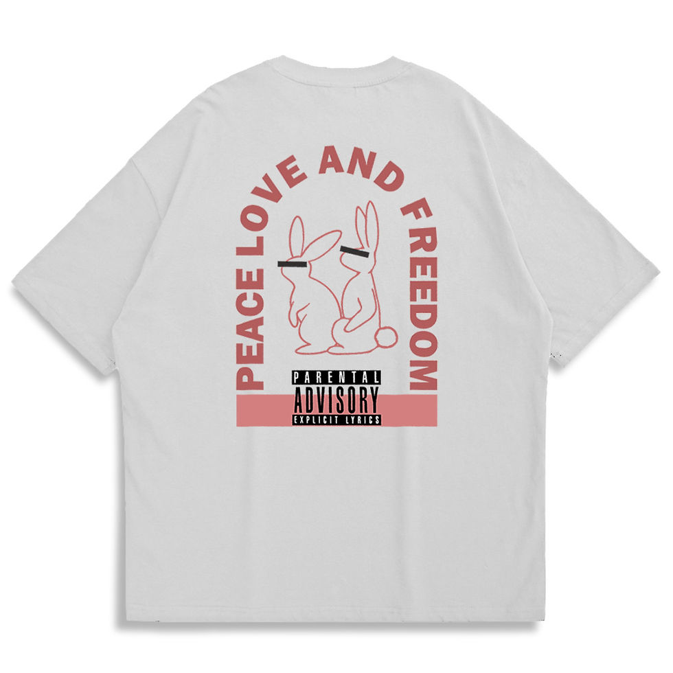 縮圖：【Creeps Original】Peace and Love Oversized Printed T-shirt