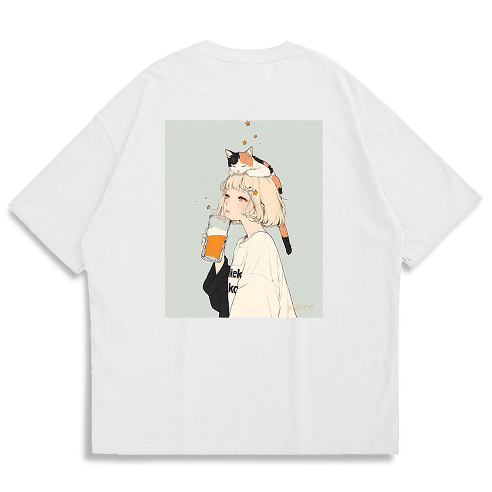 縮圖：【Yukiame.art】Craftbeer Lover Oversized Printed T-shirt