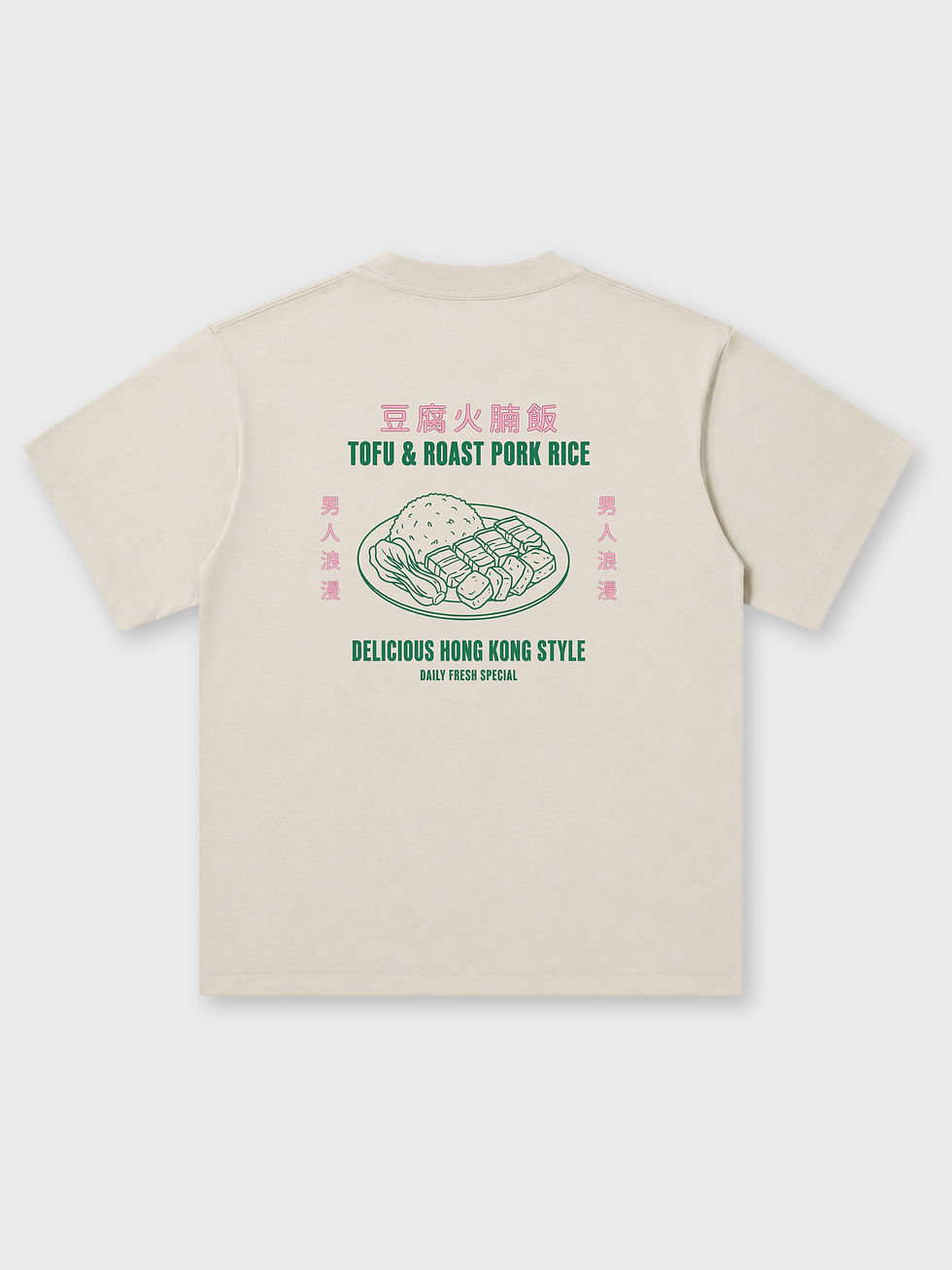 縮圖：CREEPS / TOFU ROAST PORK RICE HEAVYWEIGHT WASHED PRINTED TEE 280G