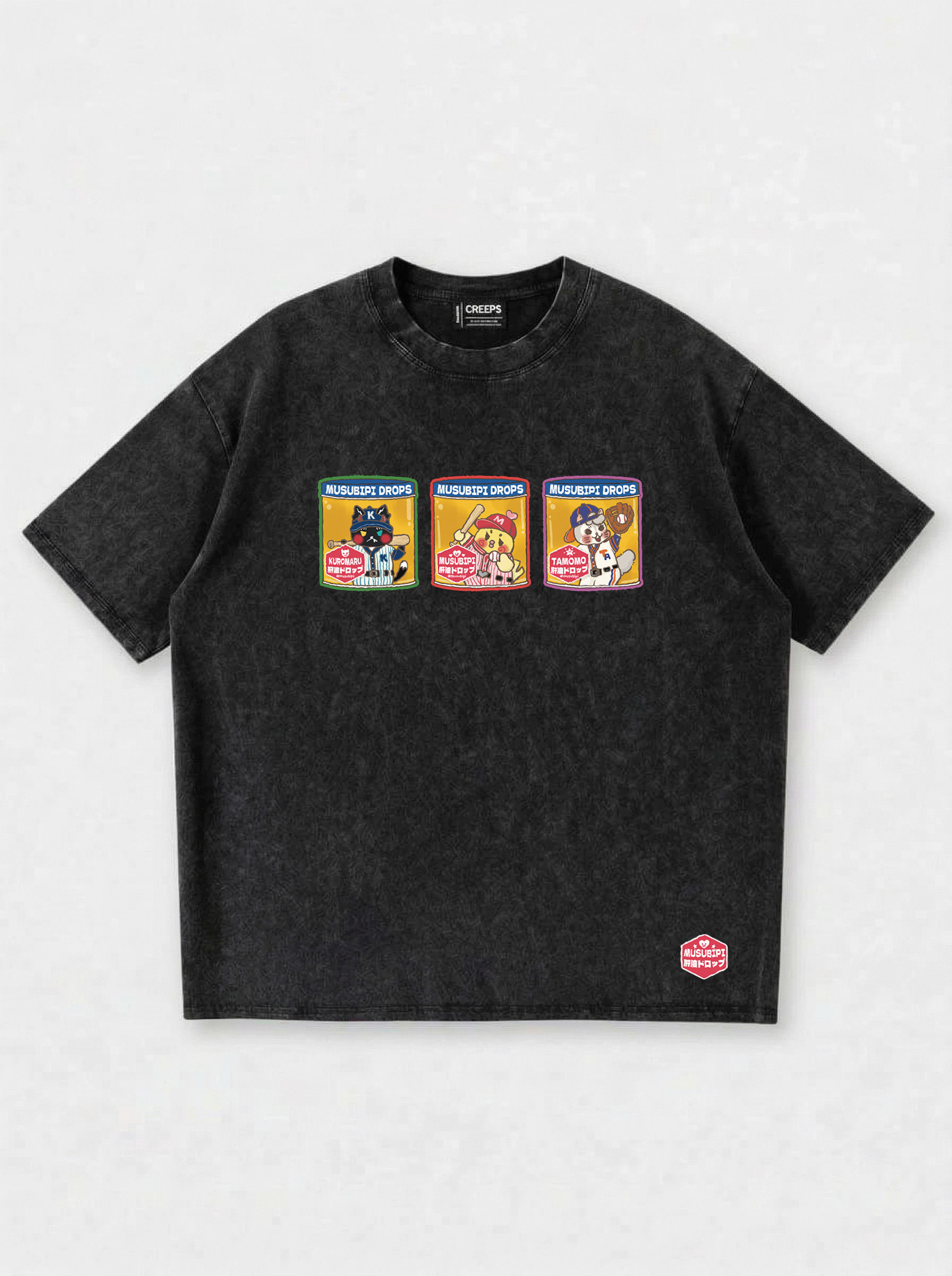 MUSUBIPI x CREEPS / 魚肝油 HEAVYWEIGHT PRINTED TEE 260G