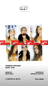 Retail Therapy Event in Tape London with the DJ playing hip hop with opening time