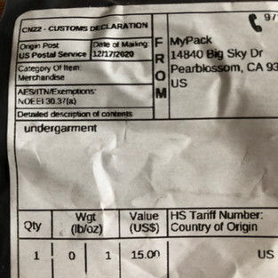 Closeup van verzend etiket