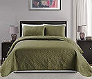 Diamond Bedspread Bed-cover Embossed solid Sage Green New