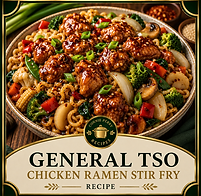 Connie Perry Recipes - General Tso Chicken Ramen Stir Fry
