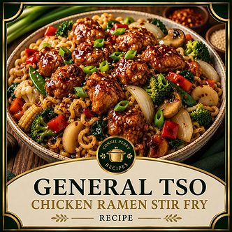 General Tso Chicken Ramen Stir Fry