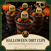 Connie Perry Recipes- Halloween Dirt Cups