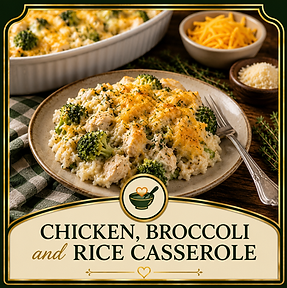 Connie Perry Recipes-Chicken Broccoli, and Rice Caserole