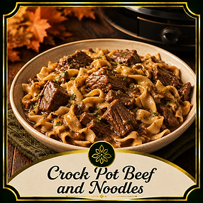 Crock Pot Beef and Noodles with Brown Gravy