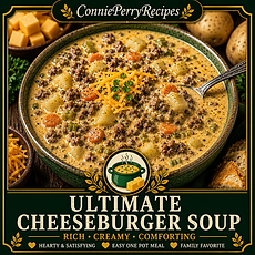 Connie Perry Recipes-Ultimate Cheeseburger Soup