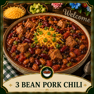 Connie Perry Recipes-3 Bean Pork Chili