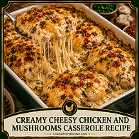 Connie Perry Recipes- Chicken Bacon and Mushroom Casserole