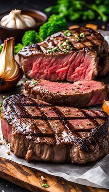 Grilled Rib Eye Steak Medium Rare