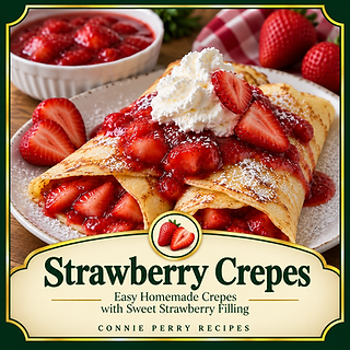 Strawberry Crepes with Homemade Strawberry Filling