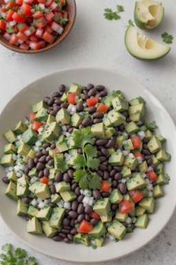 Black bean bowl avocado
