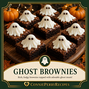 Connie Perry Recipes- Ghost Brownies