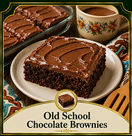 Connie Perry Recipes-Old School Chocolate Brownies