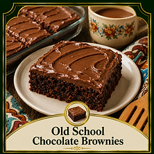 Connie Perry Recipes-Old School Chocolate Brownies