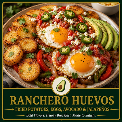 Connie Perry Recipes- Breakfast Ranchero Huevos Delux.png
