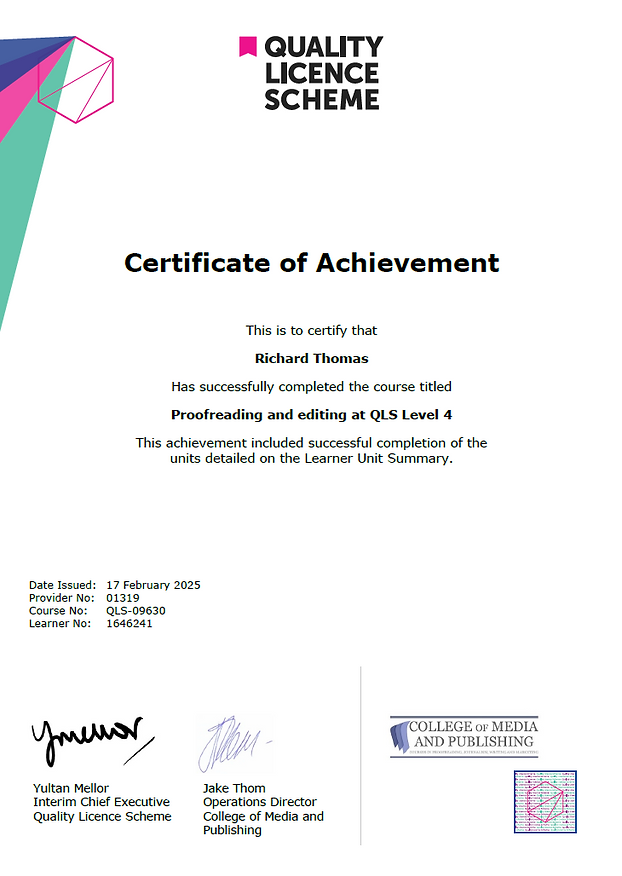Quality Licence Scheme Certificate of Achievement.png