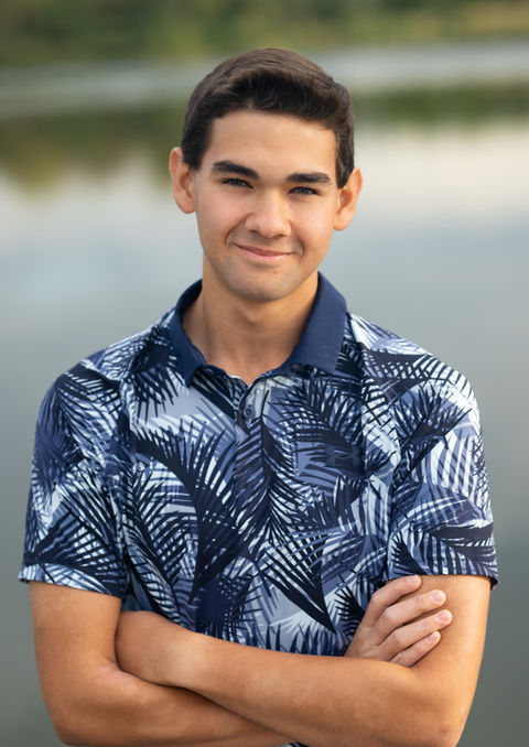 High school senior portrait in Waukee, Iowa